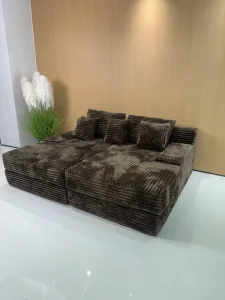 Modern Cloud Modular Compression L Shape Sofa Set Sofa Bed Adjustable Features Fabric Covered Sponge Filled 3 Year Warranty