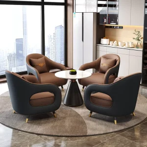 Modern Commercial Hotel Reception Negotiation Table and Chair Set with One Table and Four Chairs
