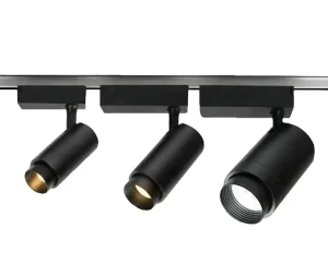 Modern Commercial Indoor LED Track Spotlight Dimmable with Zoomable Focus Function Aluminum Body Cob Chip for Mall Lighting