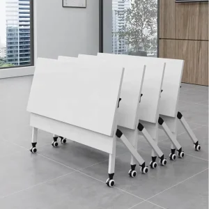 Modern Conference Folding Desk Negotiation Flip Table Customizable Office Desk Small Foldable Extendable Solid Wood Desk
