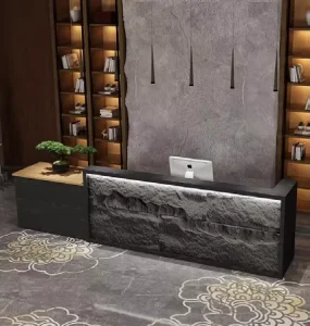 Modern Convertible Extendable Wood Reception Table for Office, Clinic, Beauty Salon, Hospital, Hotel, or School
