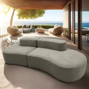 Modern Curved Sectional Modular Sofa Tufted Upholstered Reclining Design Fabric Sponge Compressed Sofa Apartment Hotel Lobby