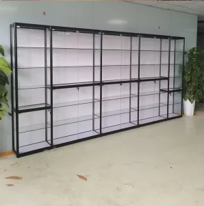Modern Custom Smoke Shop Cabinet High End Store Display Counter Jewelry Glass Showcase