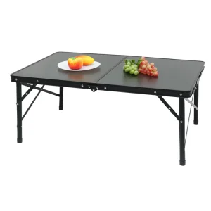 Modern Design Aluminum Lightweight Rectangle Folding Table Adjustable Legs Easy carrying Durable Construction Outdoor Camping