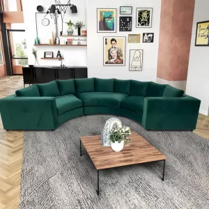 Modern Design Semi circular Leisure Furniture for Living Rooms Villas Hotels Fabrics Circular Modules Chester Field Sofas