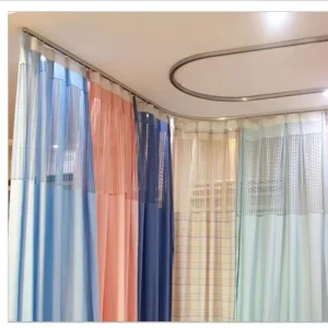 Modern Design Waterproof Flame Retardant Polyester Medical Partition Hospitals Bed Screen Curtain with Antibacterial Features