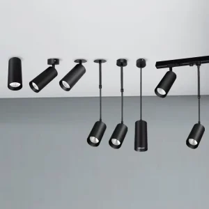 Modern Dimmable Hanging LED Spotlight Recessed COB Down Light Rail Magnetic Track Spot Light Surface Mounted Ceiling Downlight