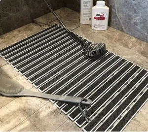 Modern Eco-Friendly Anti-Slip PVC Shower Floor SPA Bathroom Square Mat