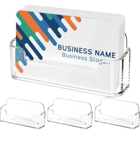 Modern Eco Friendly Portable Office Desktop Small Name Cards Display Racks Clear Transparent Acrylic Business Card Holder