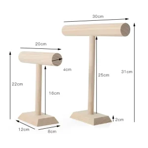 Modern Eco friendly Wooden Display Stand for Bracelets and Necklaces Handmade Crafts Single Storage Shelf