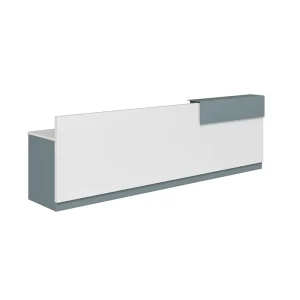 Modern Extendable Wooden Office Reception Desk and Checkout Counter for Hotels or Gyms