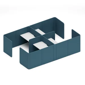 Modern Fabric Acoustic Office Partition Screen Workstation for Focus Study Professional Team