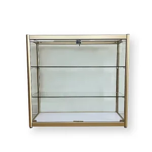 Modern Full Vision Glass Display Cabinet Toughened Glass with Locking Door