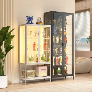 Modern Glass Display Cabinet Home Lego Figure Toy Model Showcase Transparent Storage Cabinet for Blind Box Collectibles