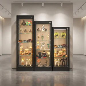 Modern Glass Display Cabinet for Living Room Storage