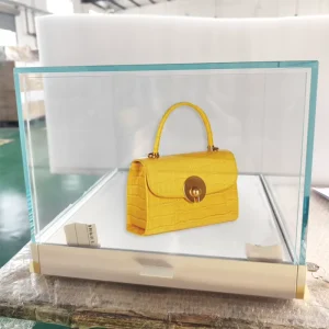 Modern Glass Display Cabinet with LED Lighting for Showrooms and Exhibitions