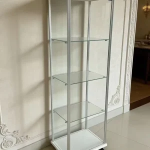 Modern Glass Living Room Display Cabinet with Large Capacity