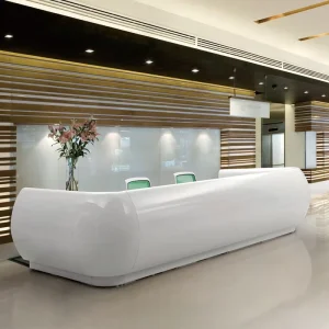 Modern Green Material Reception Counter for Salon