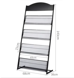 Modern Iron Magazine Rack Newspaper Storage Display Brochure Book Single Page Landing Wrought Office Furniture Living Room