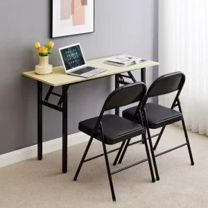 Modern Iron T-Shape Foldable Conference Table for Commercial Office Use and Outdoor Meetings