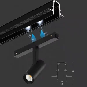 Modern Jewelry Showcase Cabinet Led Spotlight Museum Exhibition Mini Magnetic Track Light Aluminum Dimmable Display Lights for
