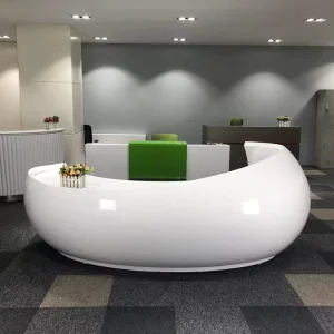 Modern L-Shaped Reception Desk for Salons