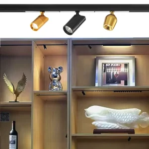Modern LED Low Voltage Aluminum COB Magnetic Track 12V Rail Spotlight for Jewelry Museum Display Cabinets Agi32 Layout 3 Year
