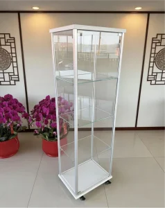 Modern Large-Capacity Space-Saving Glass Living Room Display Cabinet