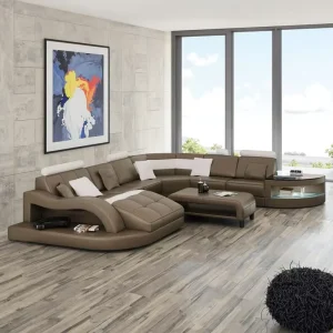 Modern Leisure Modular Leather Sofa Comfortable Durable Leather Corner Sofa Set
