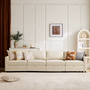 Modern Leisure Soft Feather Velvet Fabric Modular Foldable Corner Living Room Sectional Sofa Set for Hotel Apartment Bedroom