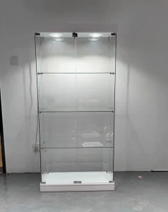 Modern Lockable Jewelry Glass Display Showcase with LED Light for Smoke Shop