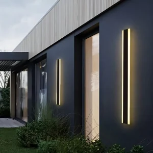 Modern Long Strip Led Wall Light Aluminum Minimalist IP65 Waterproof Outdoor Wall Lamp