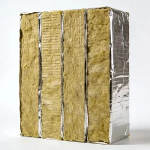 Modern Low Thermal Conductivity Foil Clad Rock Wool Insulation Board High Temp Resistant Fire Barrier Panel 150mm for HVAC Duct