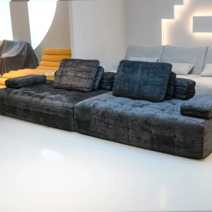 Modern Luxury Foldable Modular Fabric Sectional Sofa Set for Apartment Mall Villa School Workshop Furniture