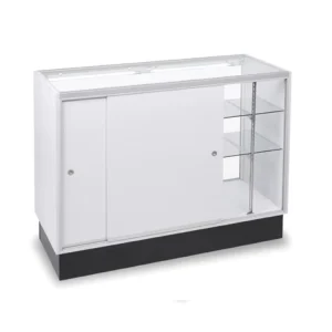 Modern Luxury Glass Cabinet with LED Lighting for Jewelry Display or Shopping Mall Use