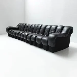Modern Luxury Snake Curved Module Sofa S Shape Combination Hotel Lobby Villa Living Room Leather Sofa