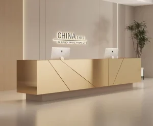 Modern Marble Reception Counter with Light for Hotel