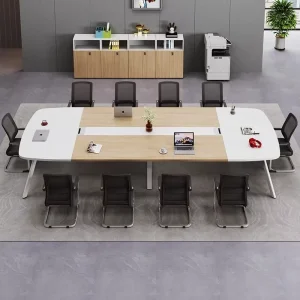 Modern Minimalist Bar shaped Conference Table Combination Chair Set for Office Negotiations Conference Rooms