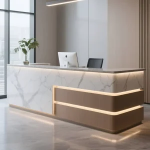 Modern Minimalist Customizable Reception Desk, Bar Counter, and Cashier Desk