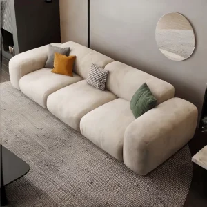 Modern Minimalist Modular Sofa Set Nordic Light Luxury L Shape Leisure Sofa for Living Room Hotel & Villa Furniture
