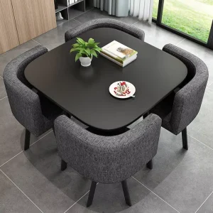 Modern Minimalist Wood Dining Set with Durable Eco-Friendly Dining Table for Apartments and Hotels