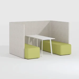 Modern Mobile Acoustic Partitions Sound Absorbing Eco Friendly Adjustable Office Booth