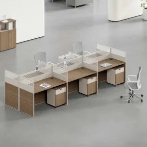 Modern Modular 4 6 Seater Office Workstation Commercial Staff Office Desk Cubicle with Privacy Screen Partition Mobile Pedestal