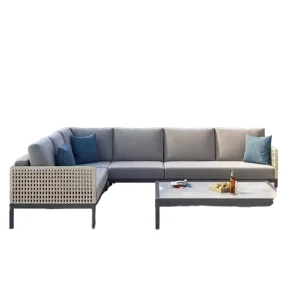 Modern Modular Fabric Leisure Sofa Set for Beach, Courtyard, Garden, and Living Room