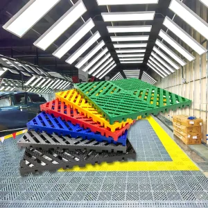 Modern Modular Interlocking Colorful Anti-Slip Plastic Garage Floor Tiles with Easy-Click Design
