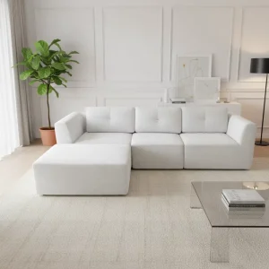 Modern Modular Sectional Sofa Movable Convertible Square Fabric Sofa