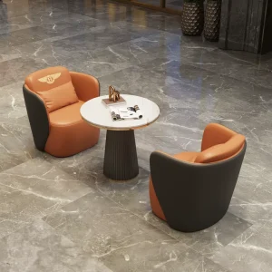 Modern Negotiation Table and Chair Set Hotel Lobby Reception Sofa Sales Office Negotiation Table