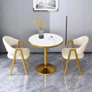 Modern Negotiation Table and Chair Set Wrought Iron Commercial Hotel Lobby Cafe Restaurant Furniture