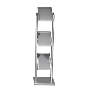 Modern Portable Foldable Magazine & Brochure Display Rack Zig Zag Trade Show & Corporate Event Stand