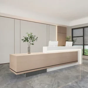 Modern Reception Desk and Cashier Counter for Company Lobby, Training Institution, Office, or Hotel